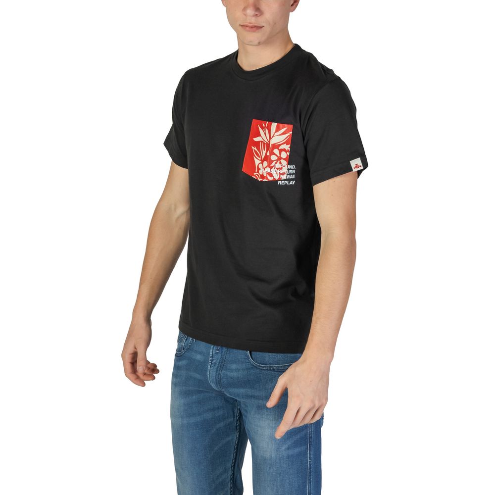 Replay Black Cotton T-Shirt | Regal Royce