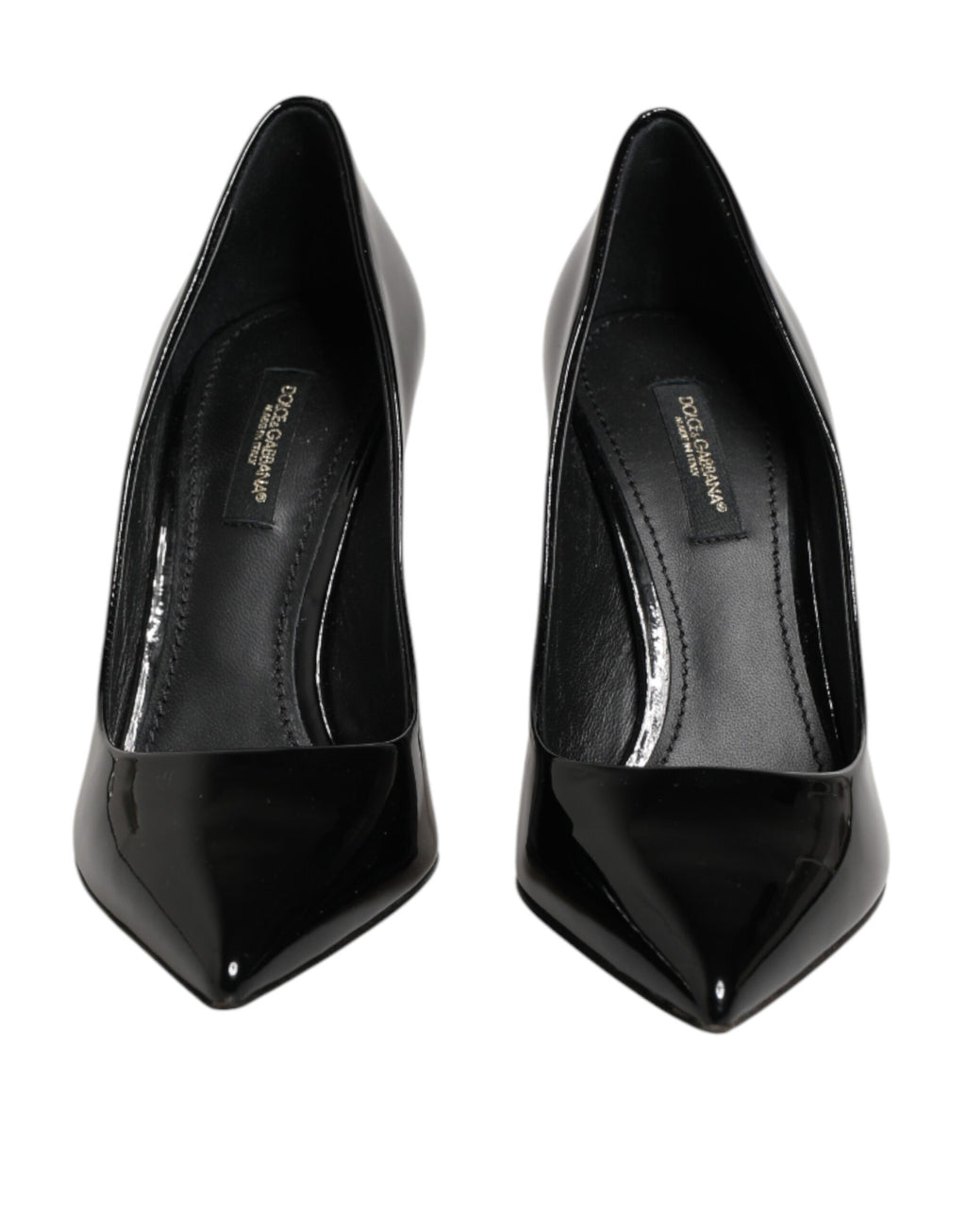 Dolce & Gabbana Black Leather Stiletto Heels Pumps Shoes