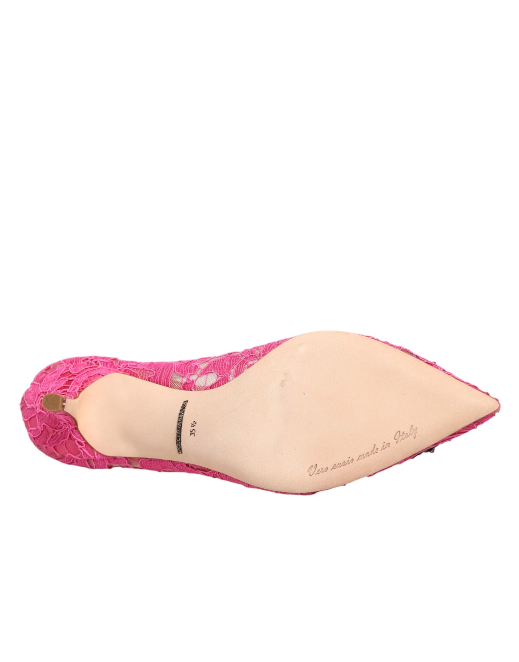 Dolce & Gabbana Pink Taormina Lace DEVOTION Pumps Shoes | Regal Royce