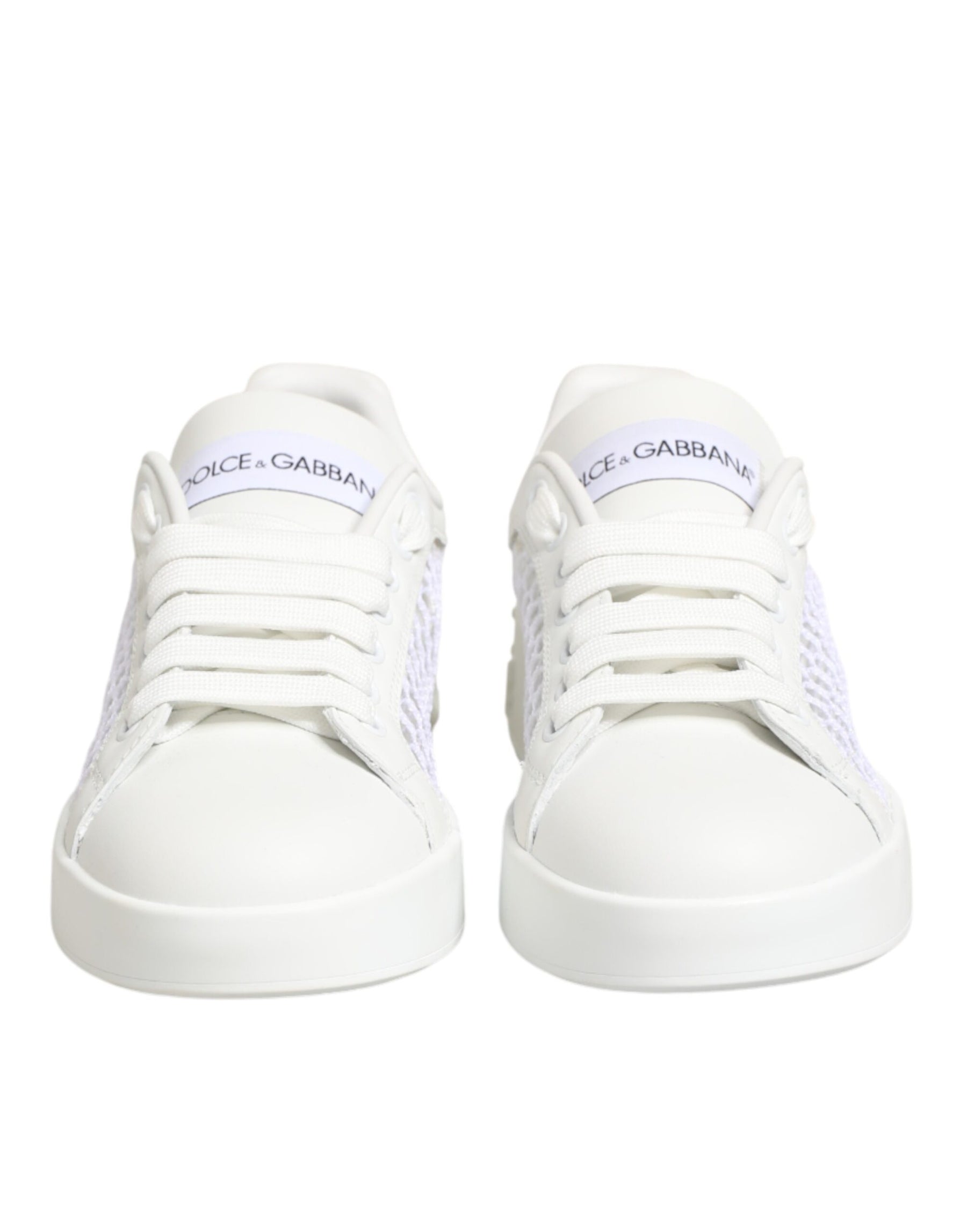 Dolce & Gabbana White Mesh Inserts Low Top Sneakers Shoes | Regal Royce