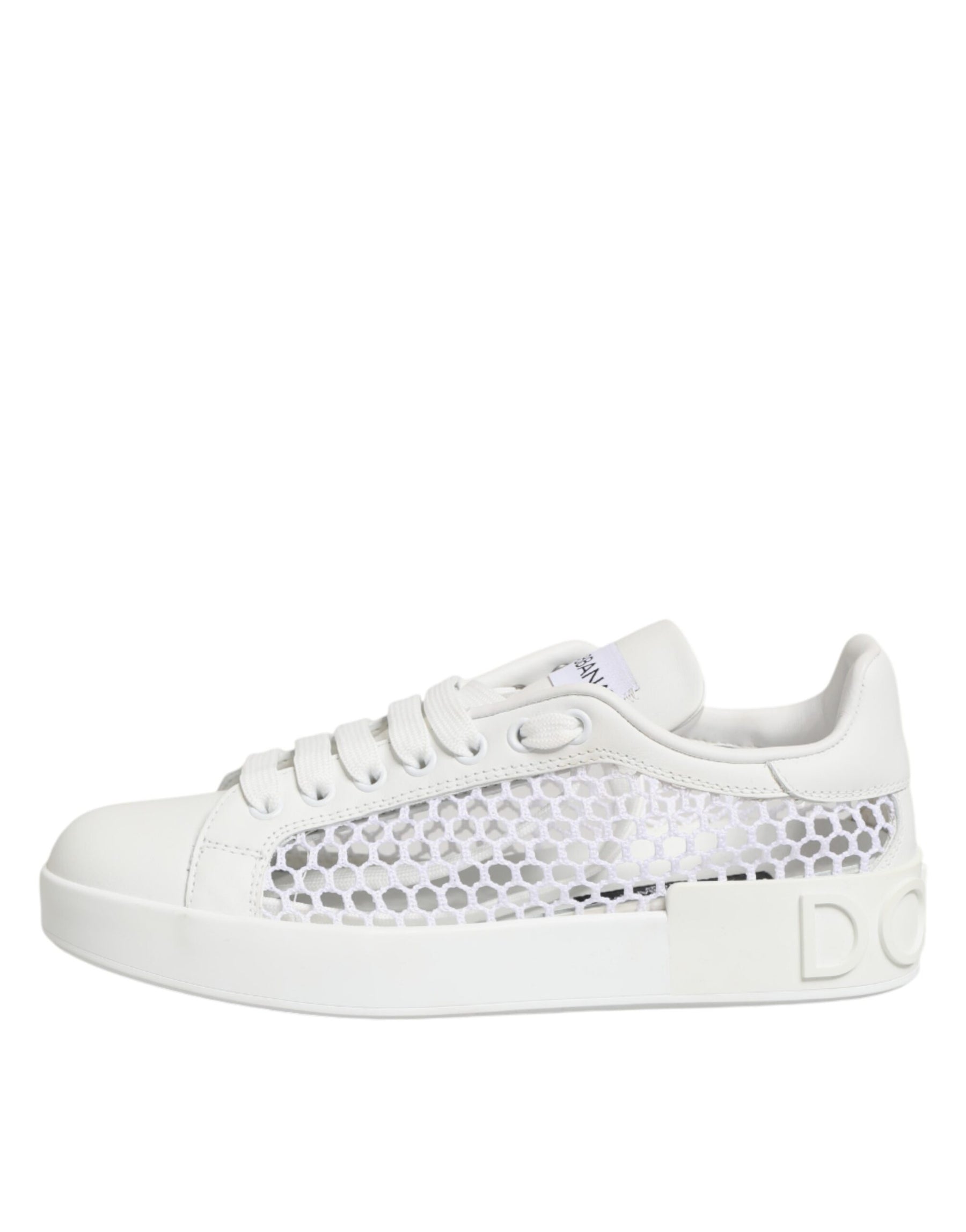 Dolce & Gabbana White Mesh Inserts Low Top Sneakers Shoes | Regal Royce