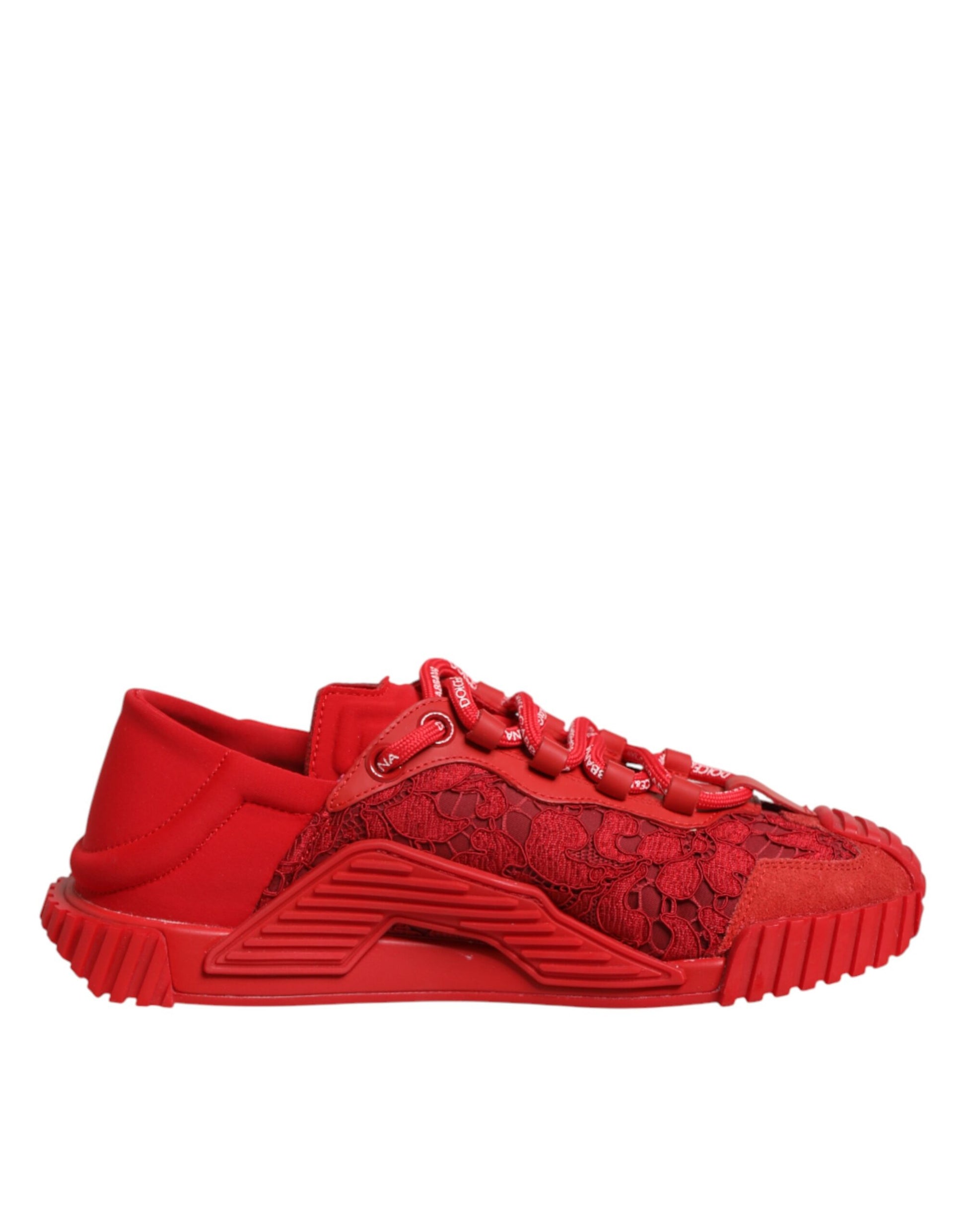 Dolce & Gabbana Red Logo Lace Low Top NS1 Sneakers Shoes | Regal Royce