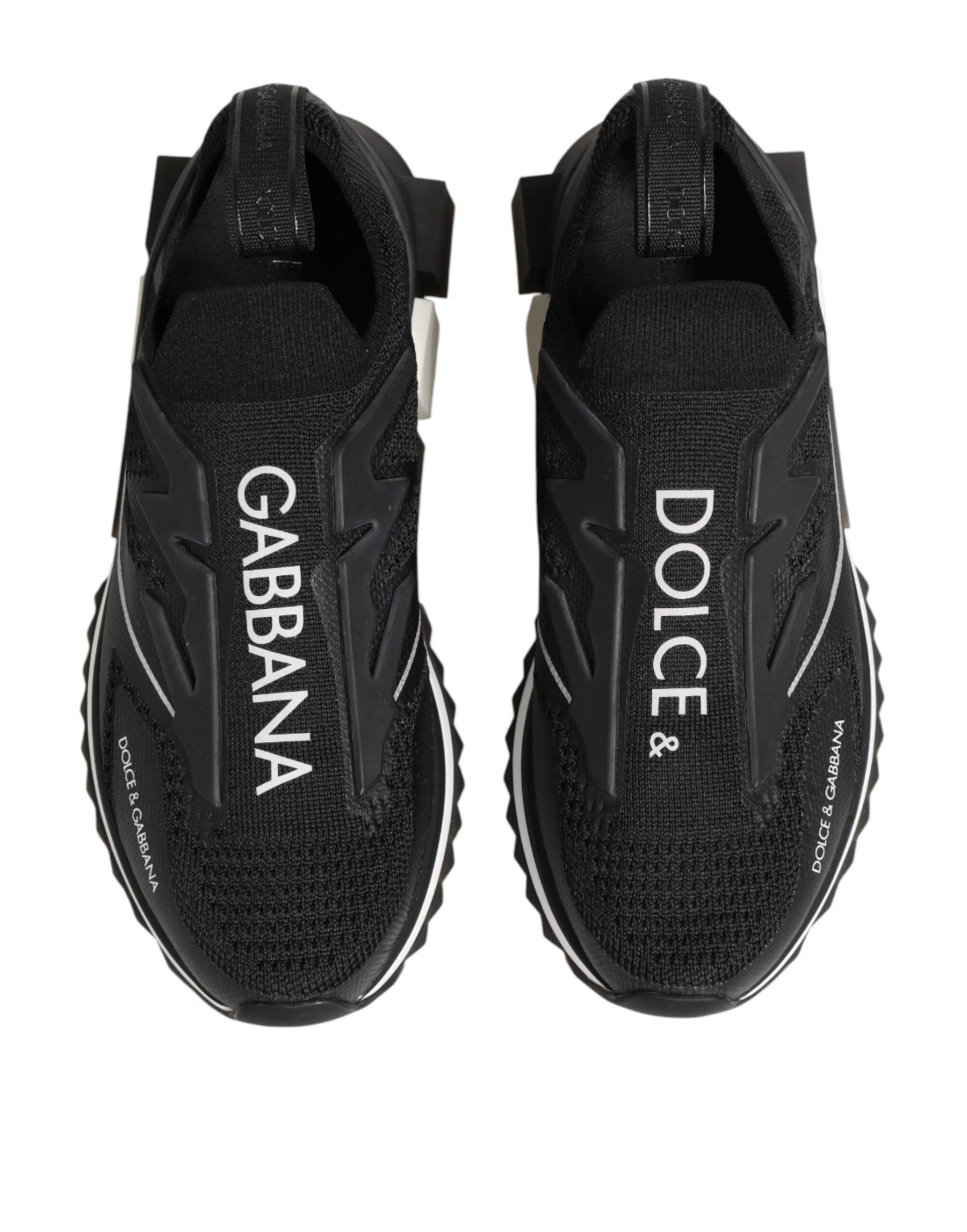 Dolce & Gabbana Black SORRENTO Sport Stretch Sneakers Shoes | Regal Royce