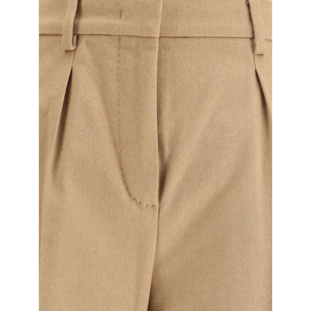Max Mara Beige Camel Hair  Casual Pants