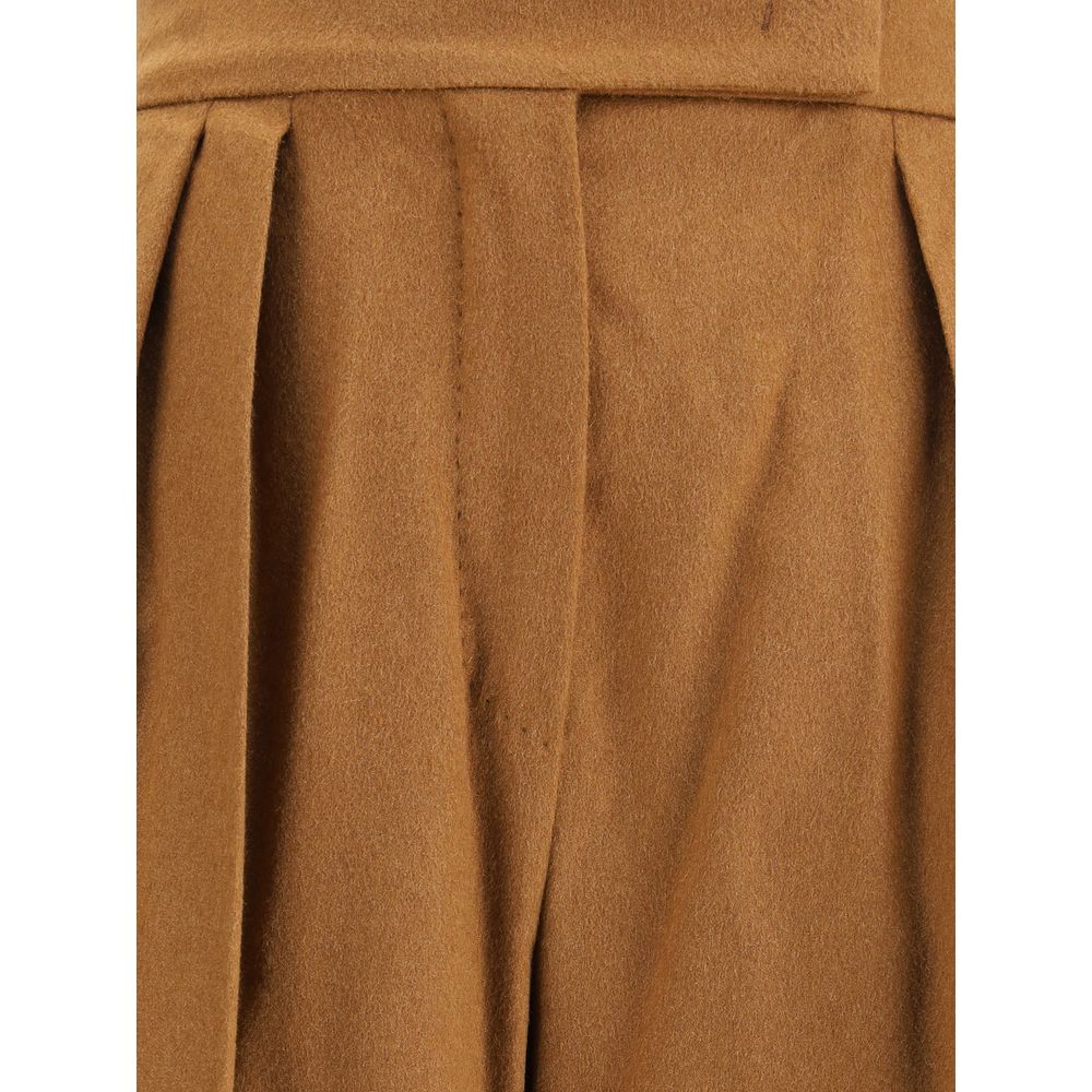 Max Mara Beige Camel Hair  Casual Pants
