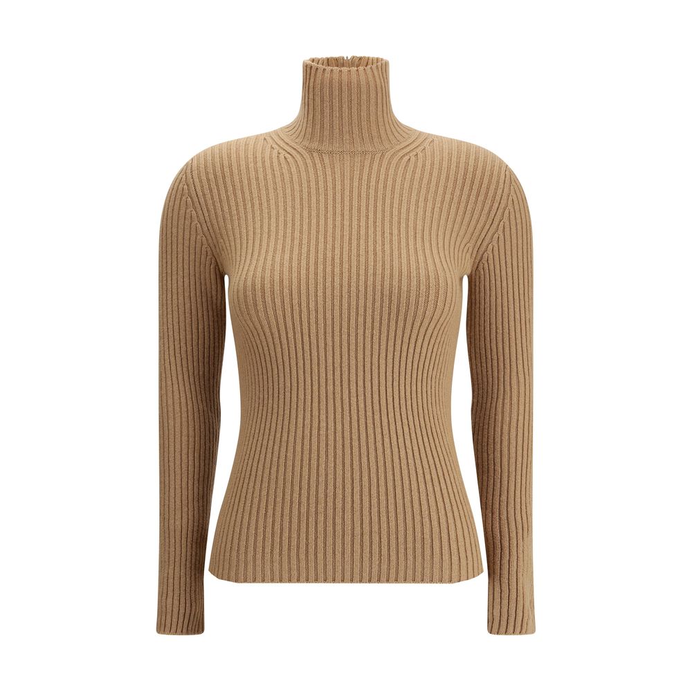 Max Mara Beige Wool Long Sleeve T-Shirt | Regal Royce