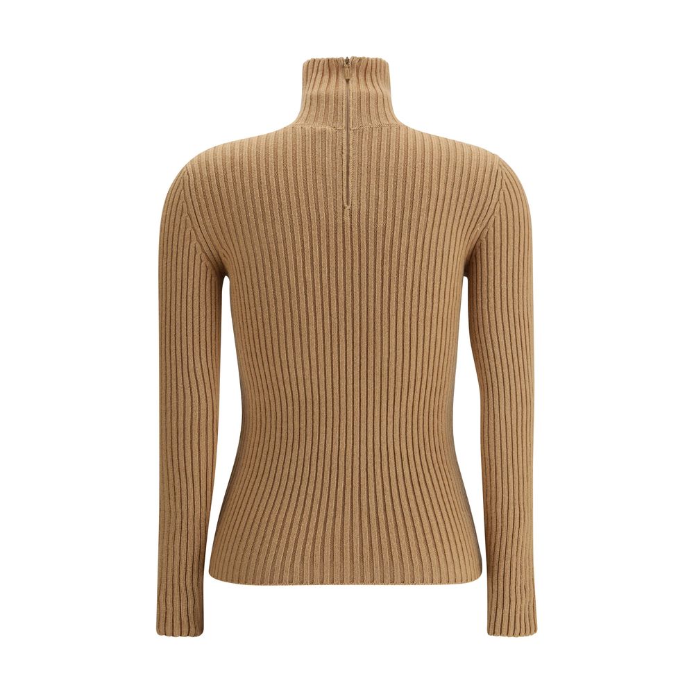 Max Mara Beige Wool Long Sleeve T-Shirt | Regal Royce