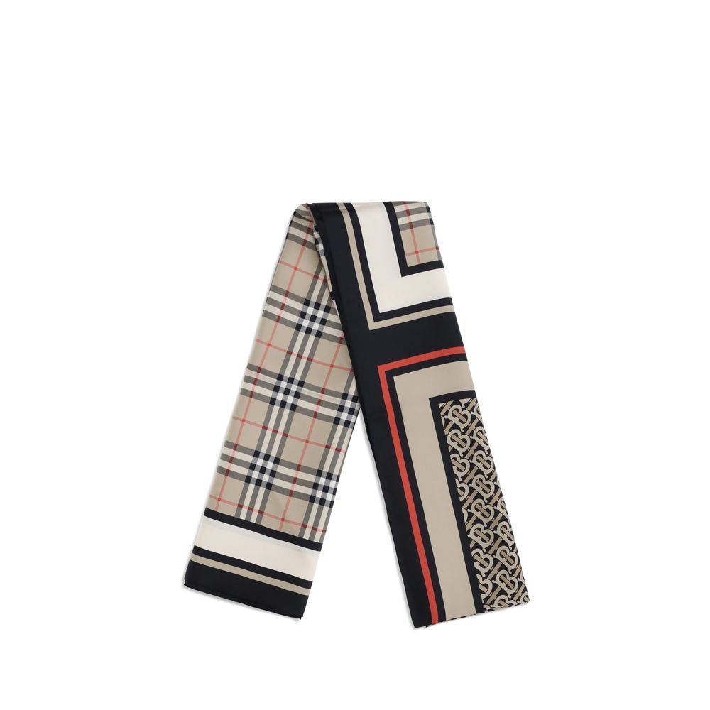 Burberry Beige Silk Scarf