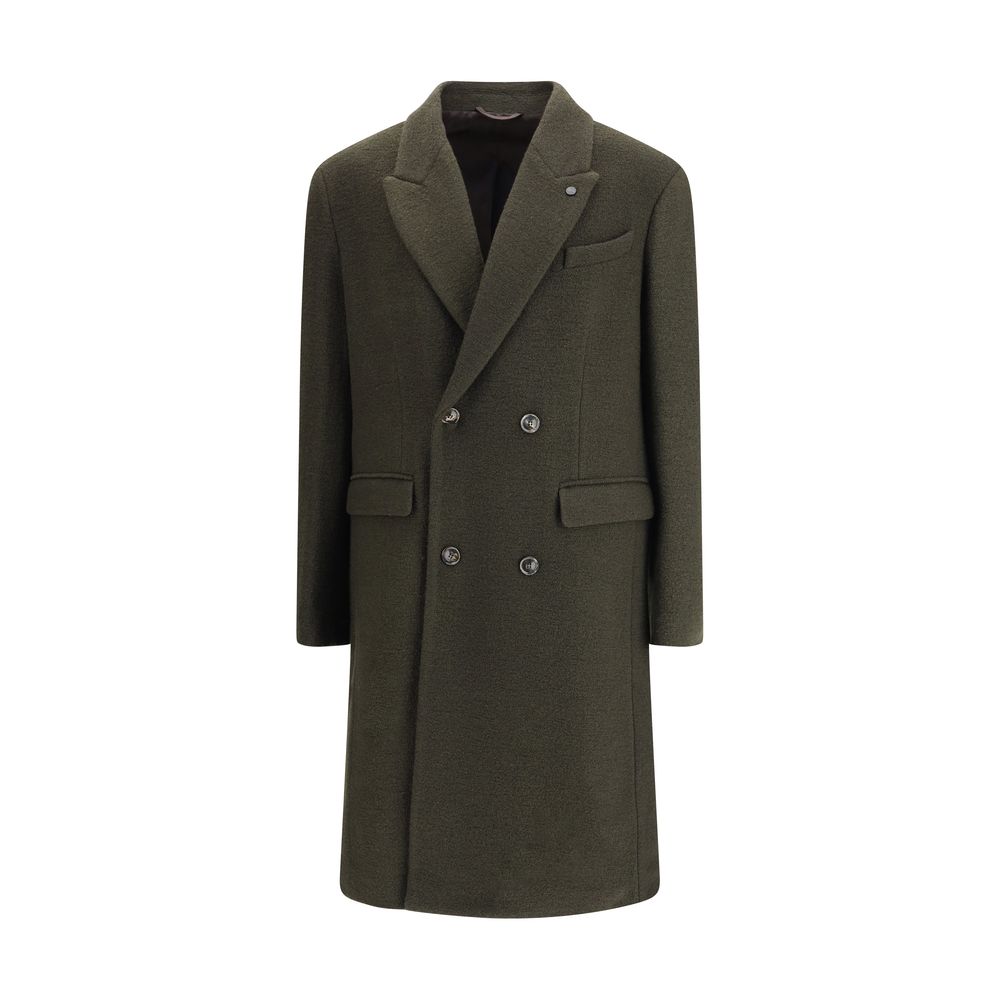 Cruna Green Fleece Wool Coat