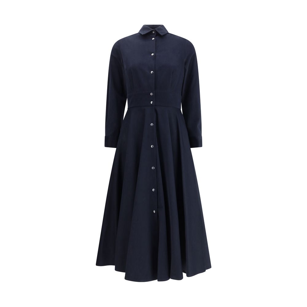 Ella Blue Cotton Casual Dress | Regal Royce