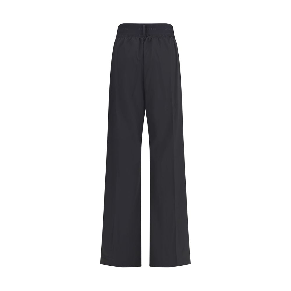 ALAINPAUL Black Fleece Wool Casual Pants | Regal Royce