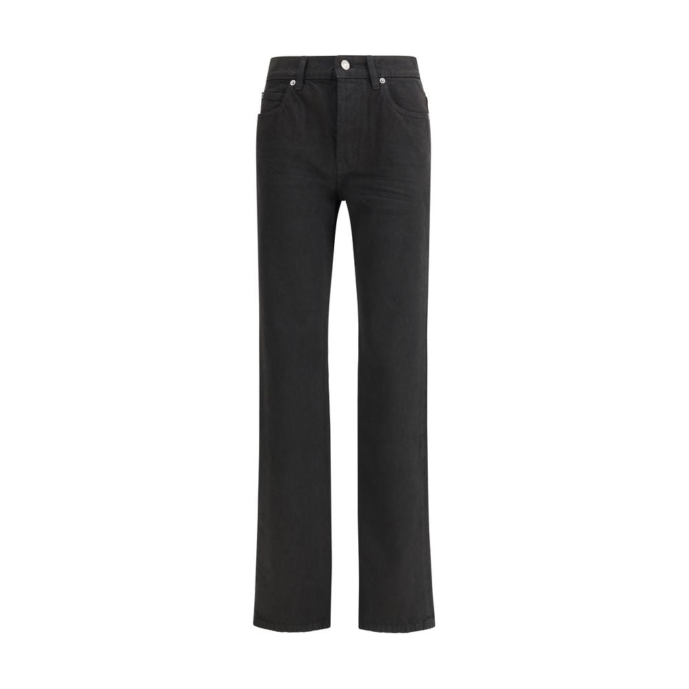 Saint Laurent Black Cotton Straight-Leg Jeans | Regal Royce