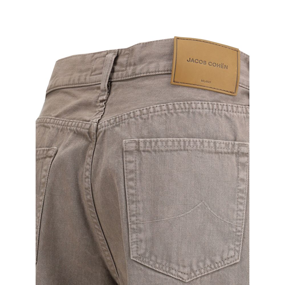 Jacob Cohen Brown Cotton Relaxed Fit Jeans | Regal Royce