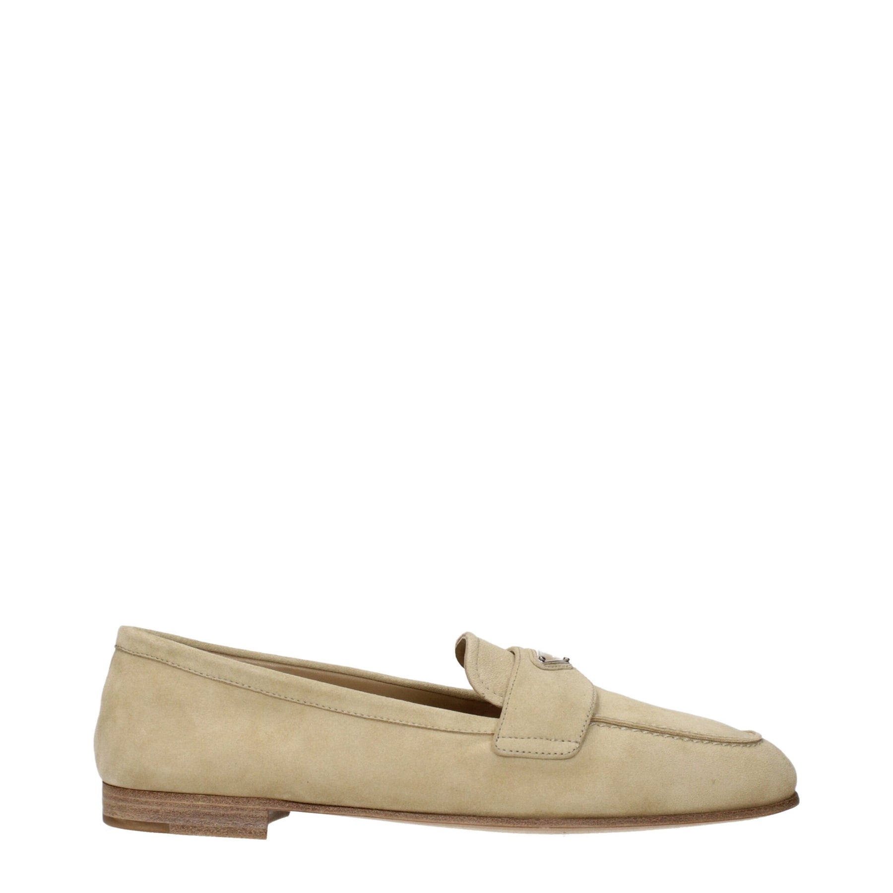 Prada Beige Leather Slip-On Loafers | Regal Royce