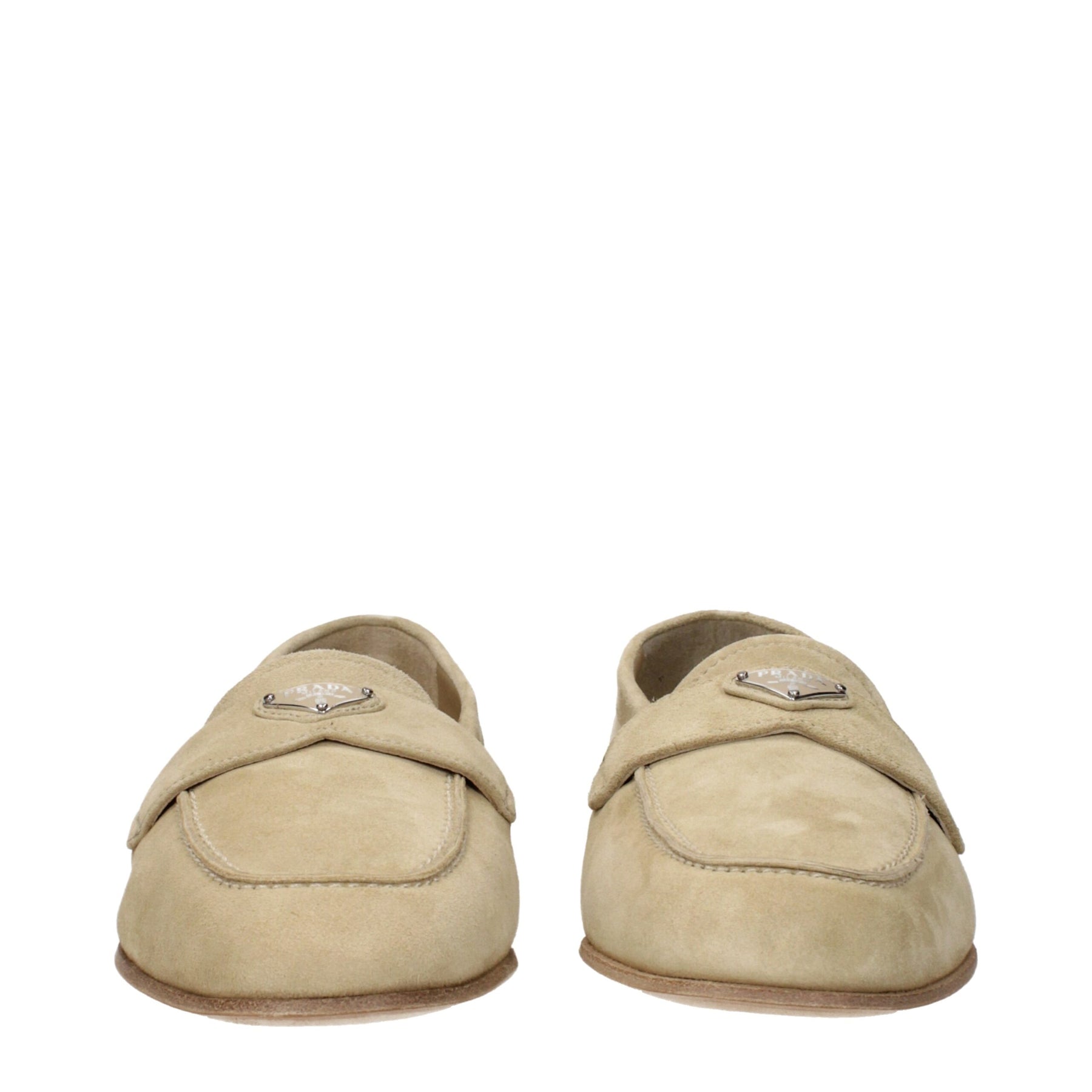 Prada Beige Leather Slip-On Loafers | Regal Royce