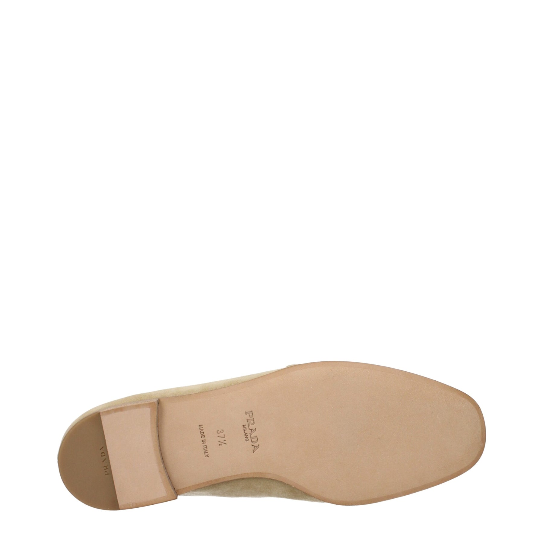 Prada Beige Leather Slip-On Loafers | Regal Royce