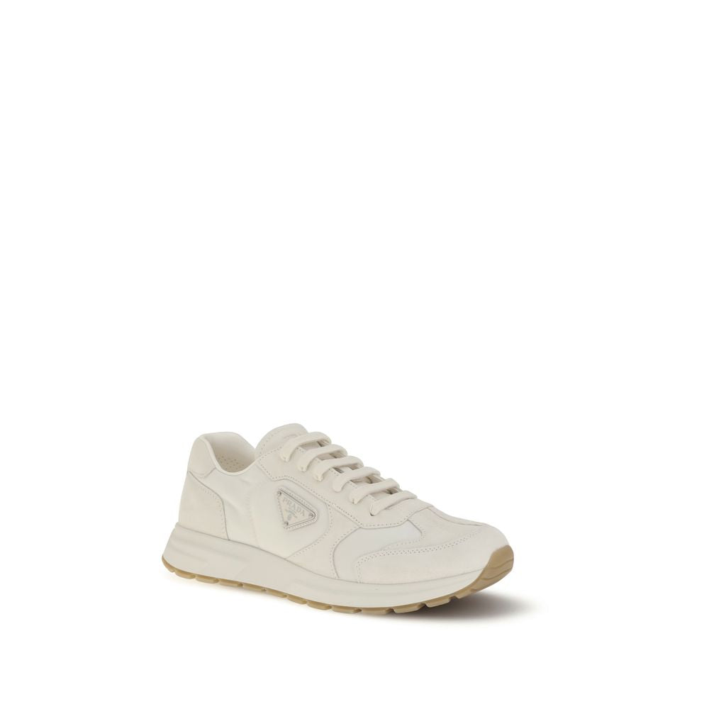 Prada Cream Recycled Polyamide Athletic Sneakers | Regal Royce