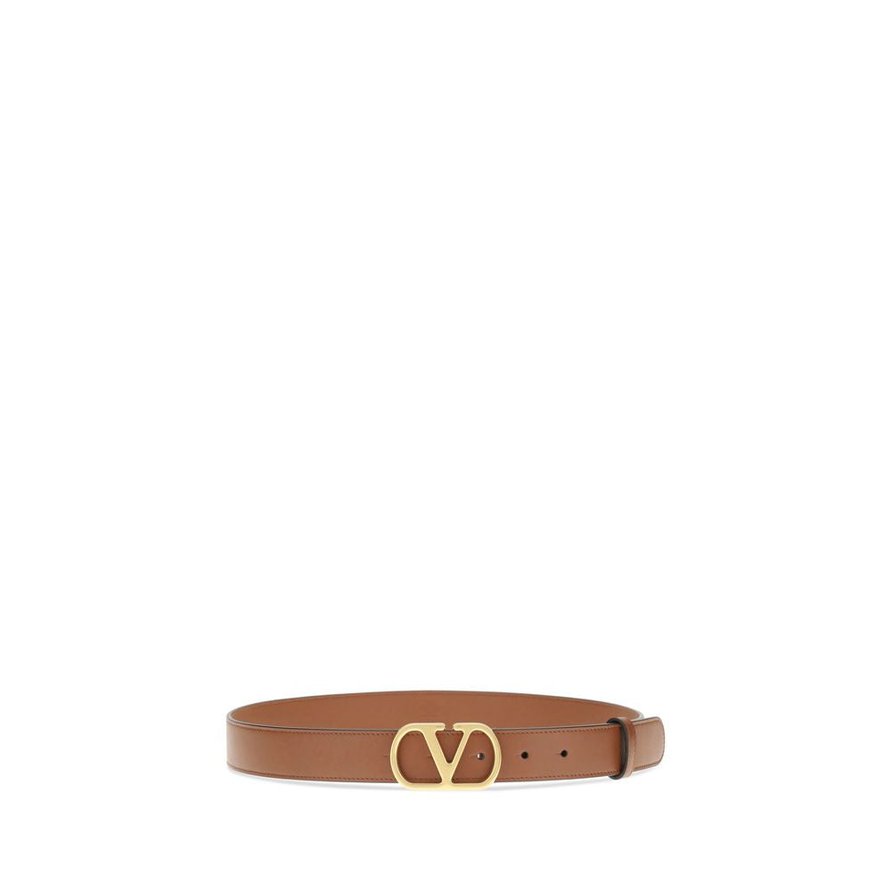 Valentino Garavani Beige Calf Leather Bos Taurus Regular Belt | Regal Royce