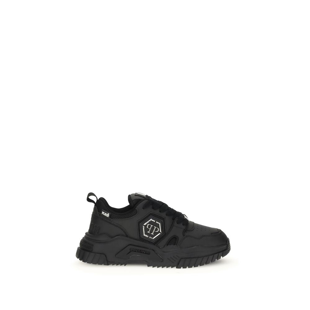 Philipp Plein Black Polyester Athletic Sneakers | Regal Royce