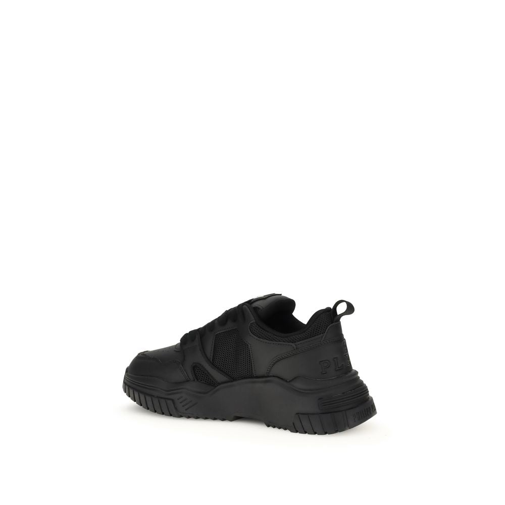 Philipp Plein Black Polyester Athletic Sneakers | Regal Royce