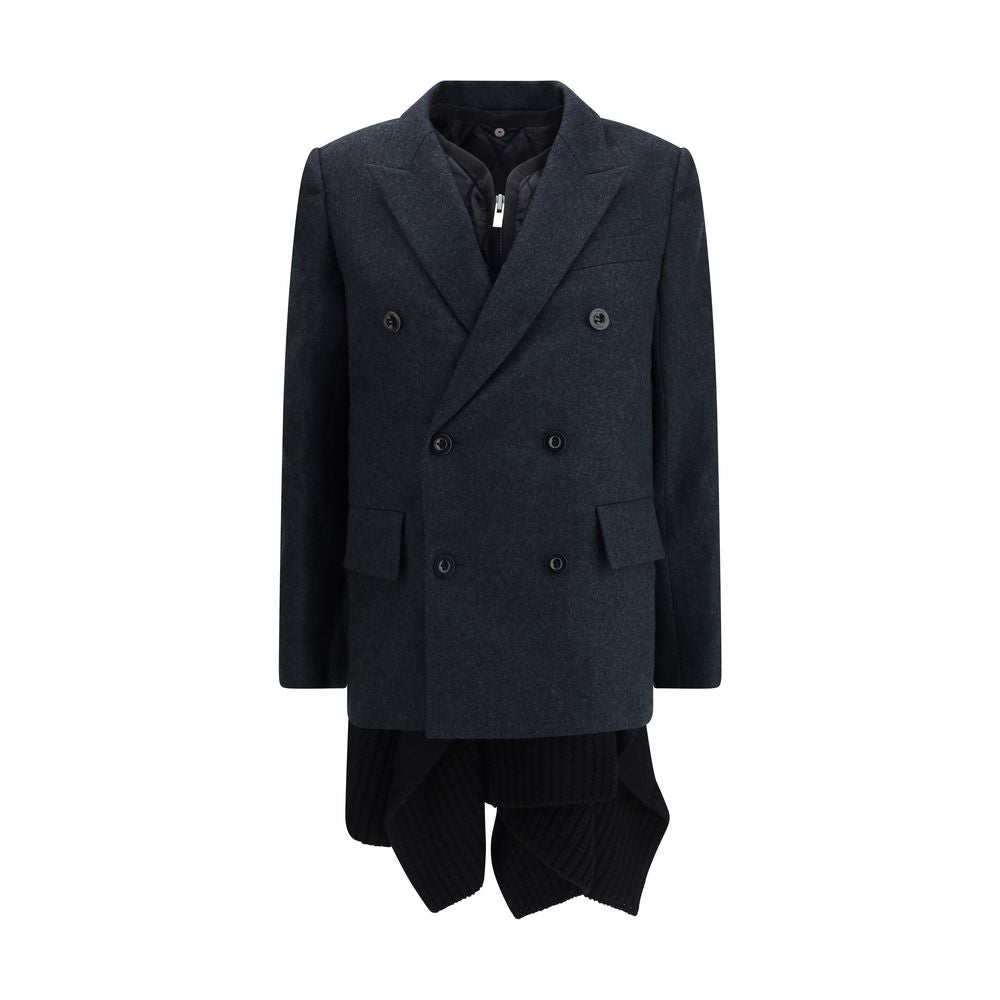 Sacai Gray Wool Coat | Regal Royce