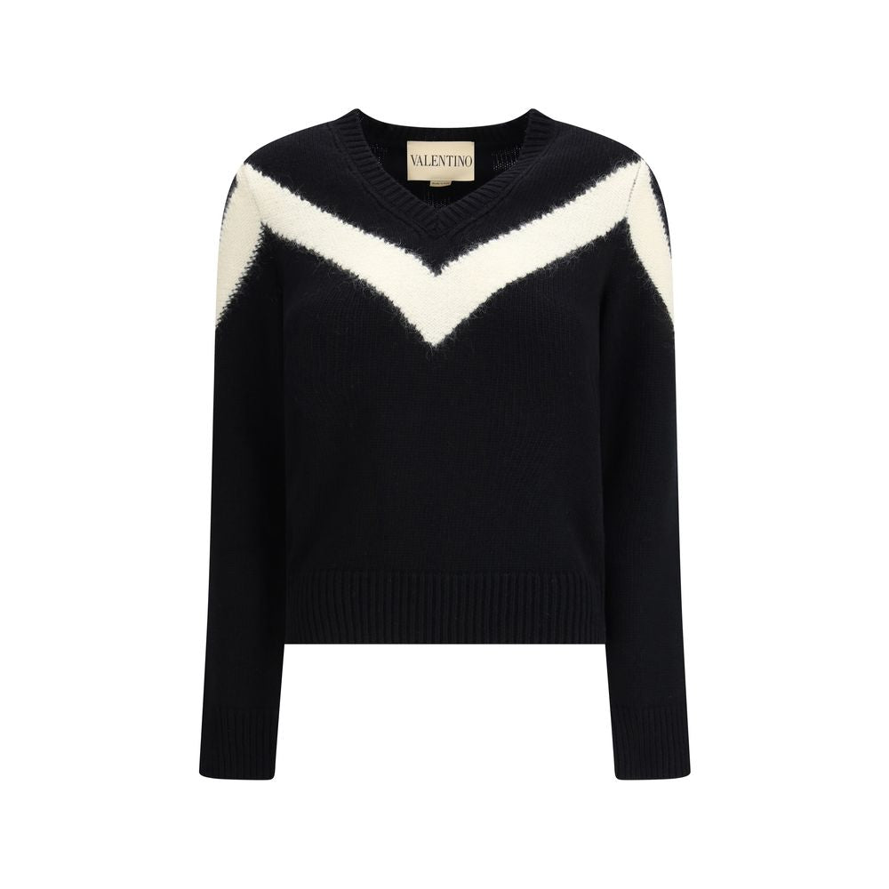 Valentino Black Fleece Wool Sweatshirt | Regal Royce