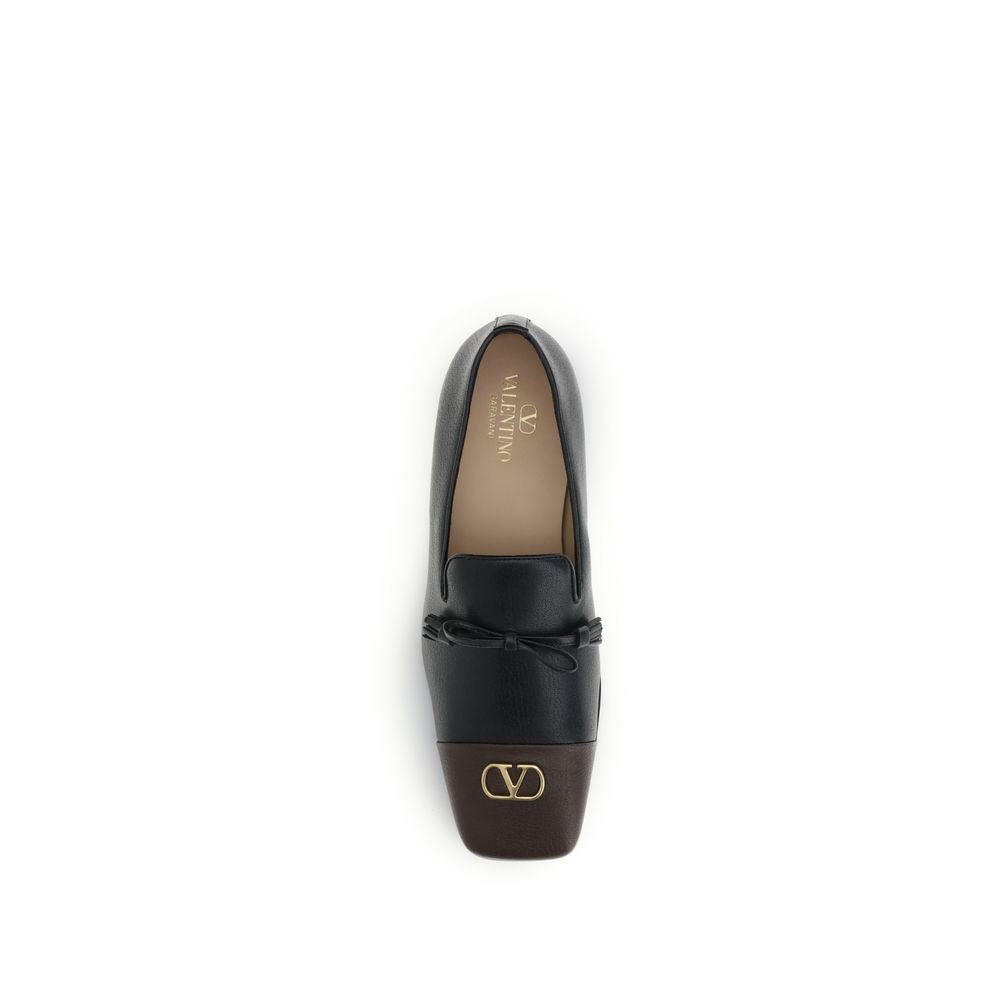 Valentino Garavani Black Goatskin Slip-On Loafers | Regal Royce