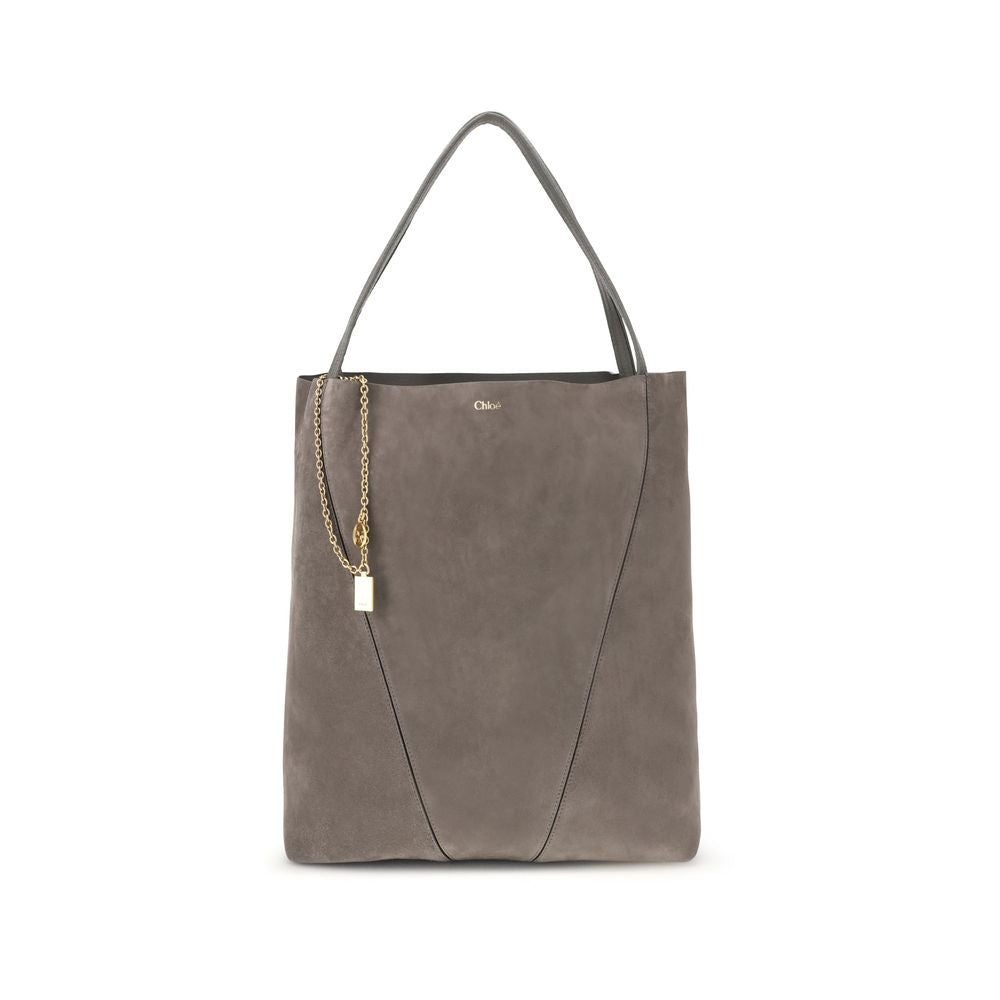 Chloé Gray Calf Leather Bos Taurus Shoulder Bag