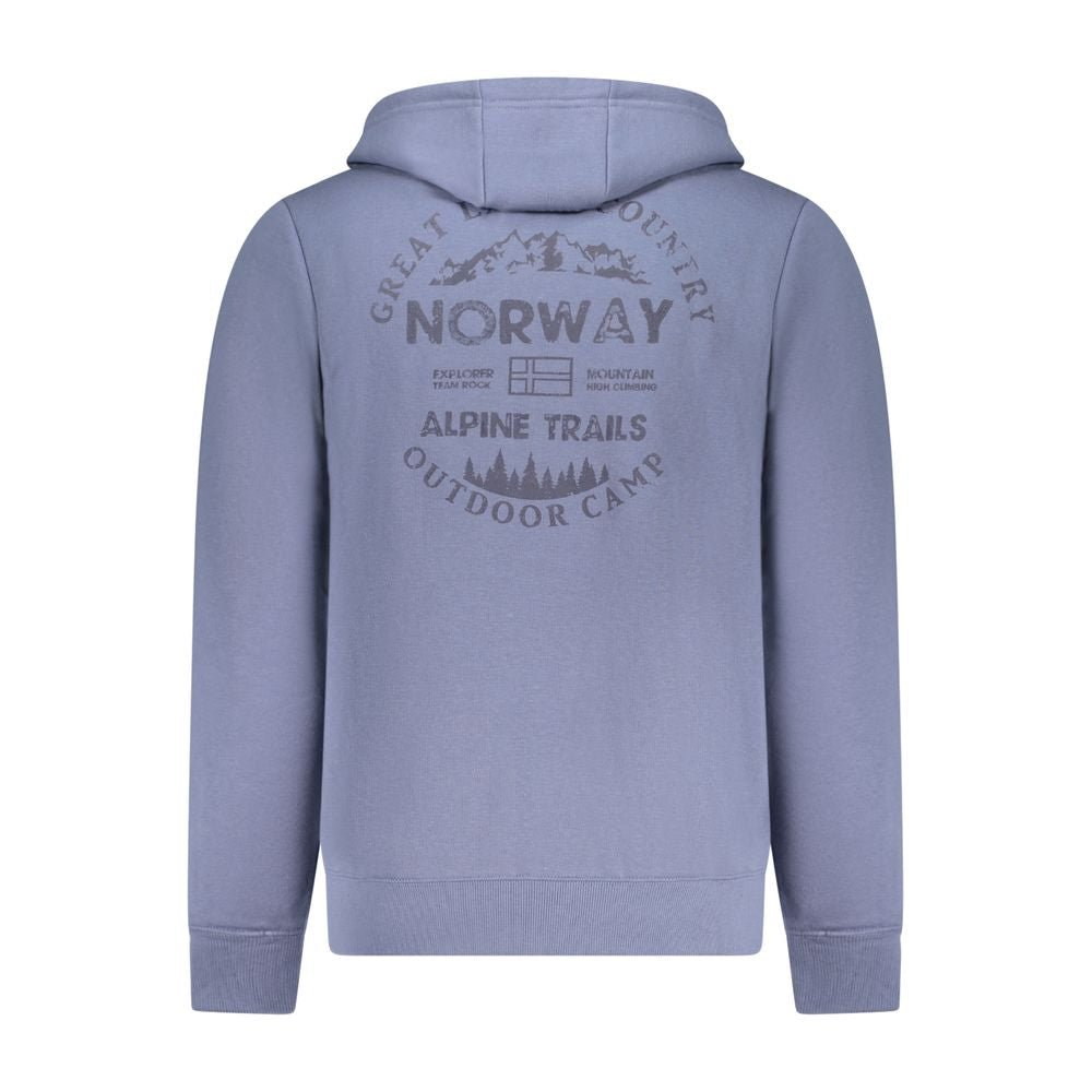 Norway 1963 Blu Cotton Men's Hoodie | Regal Royce