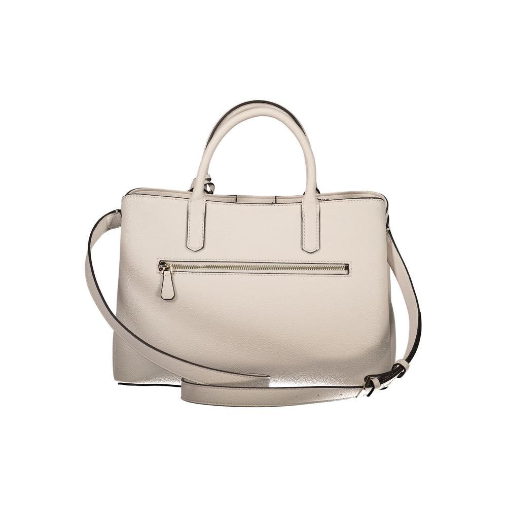 Guess Jeans Beige Polyurethane Women Handbag | Regal Royce