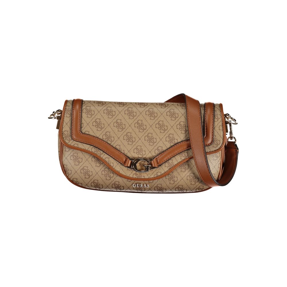 Guess Jeans Beige Polyurethane Women's Handbag | Regal Royce