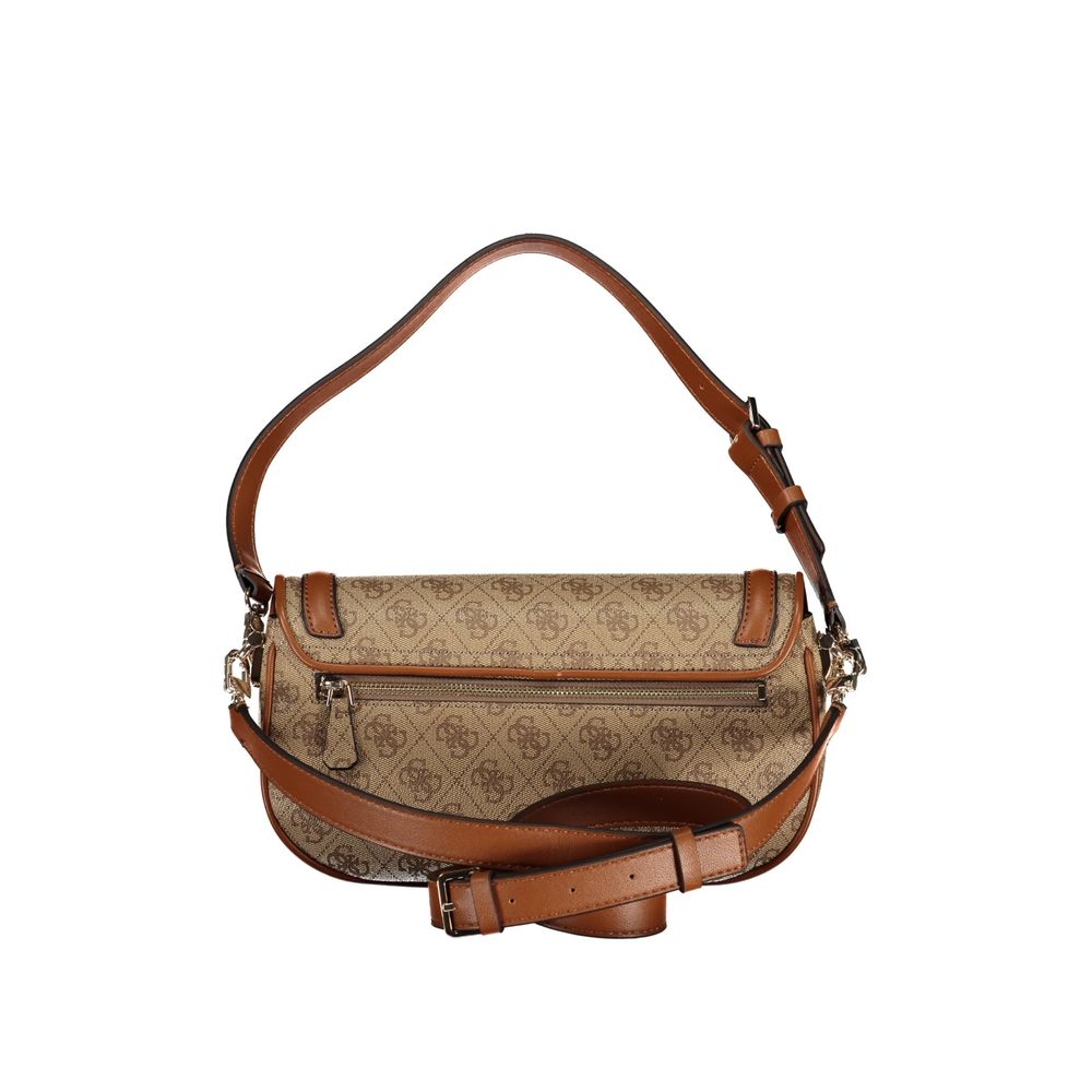 Guess Jeans Beige Polyurethane Women's Handbag | Regal Royce