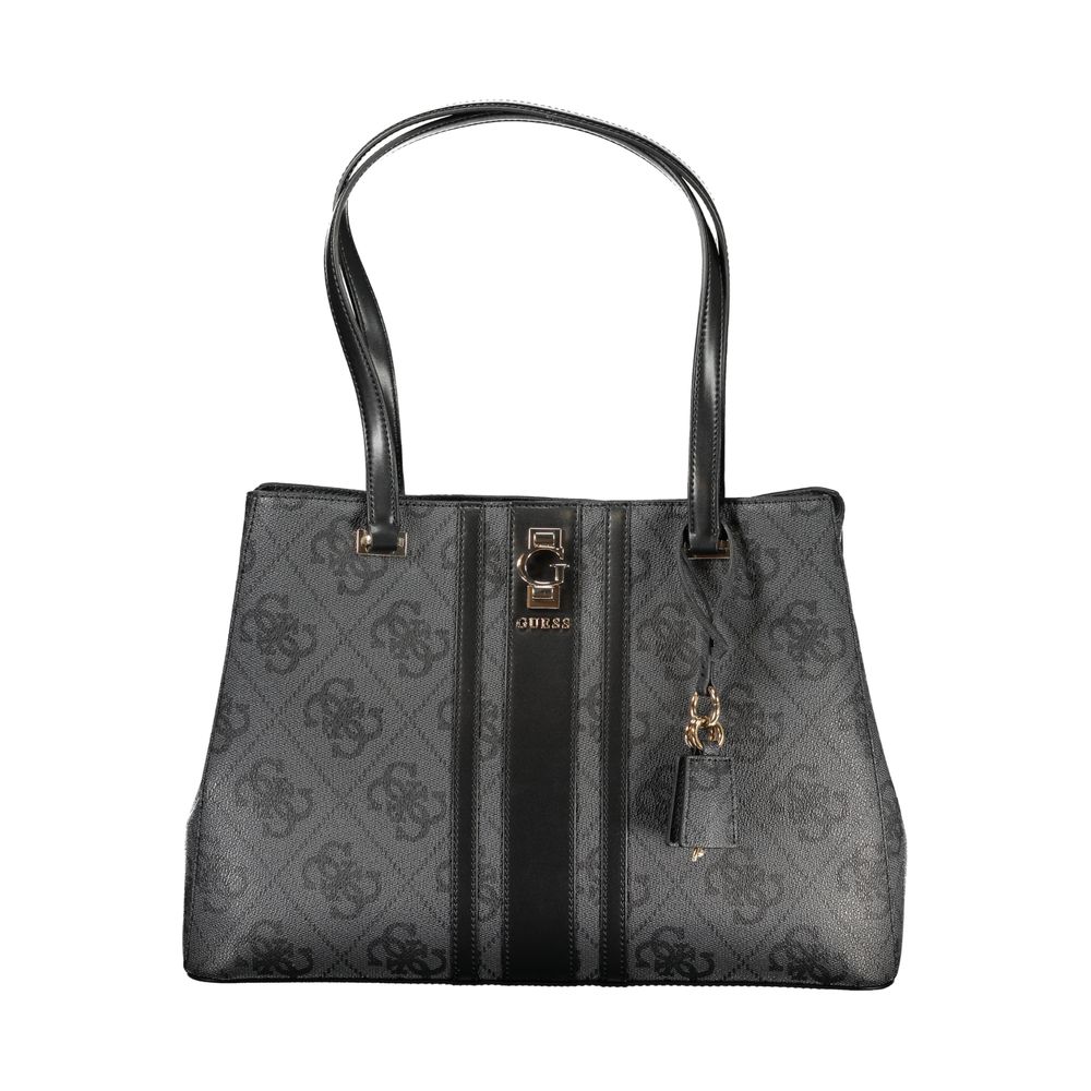 Guess Jeans Black Polyurethane Women Handbag | Regal Royce