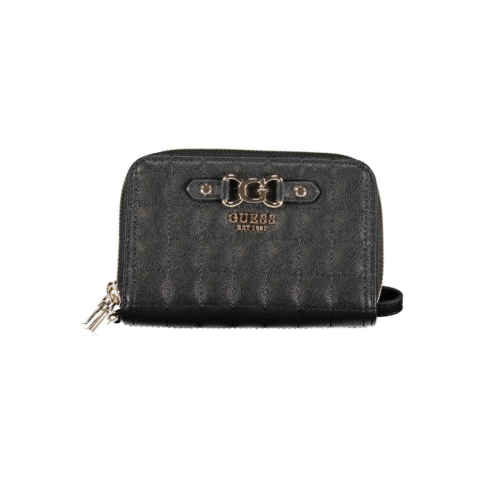 Guess Jeans Black Polyurethane Women Wallet | Regal Royce