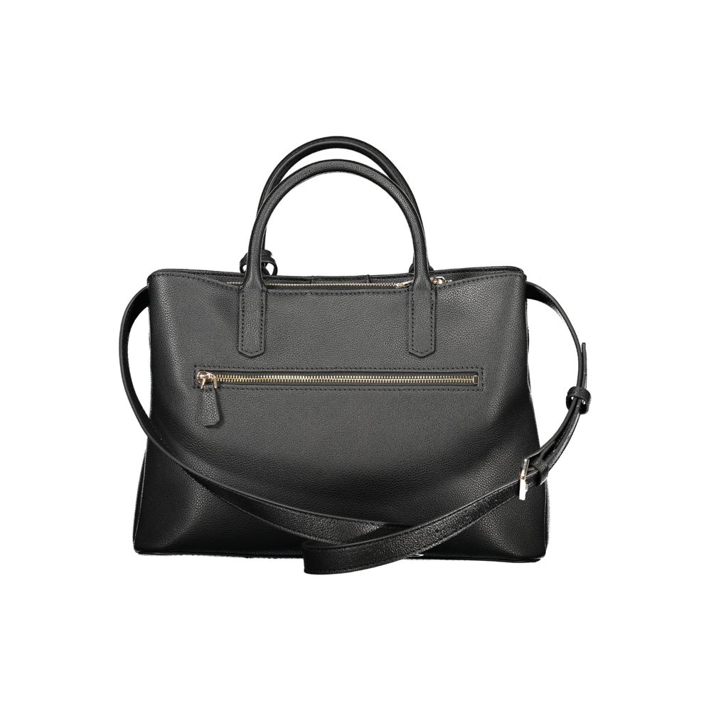 Guess Jeans Black Polyurethane Women Handbag | Regal Royce