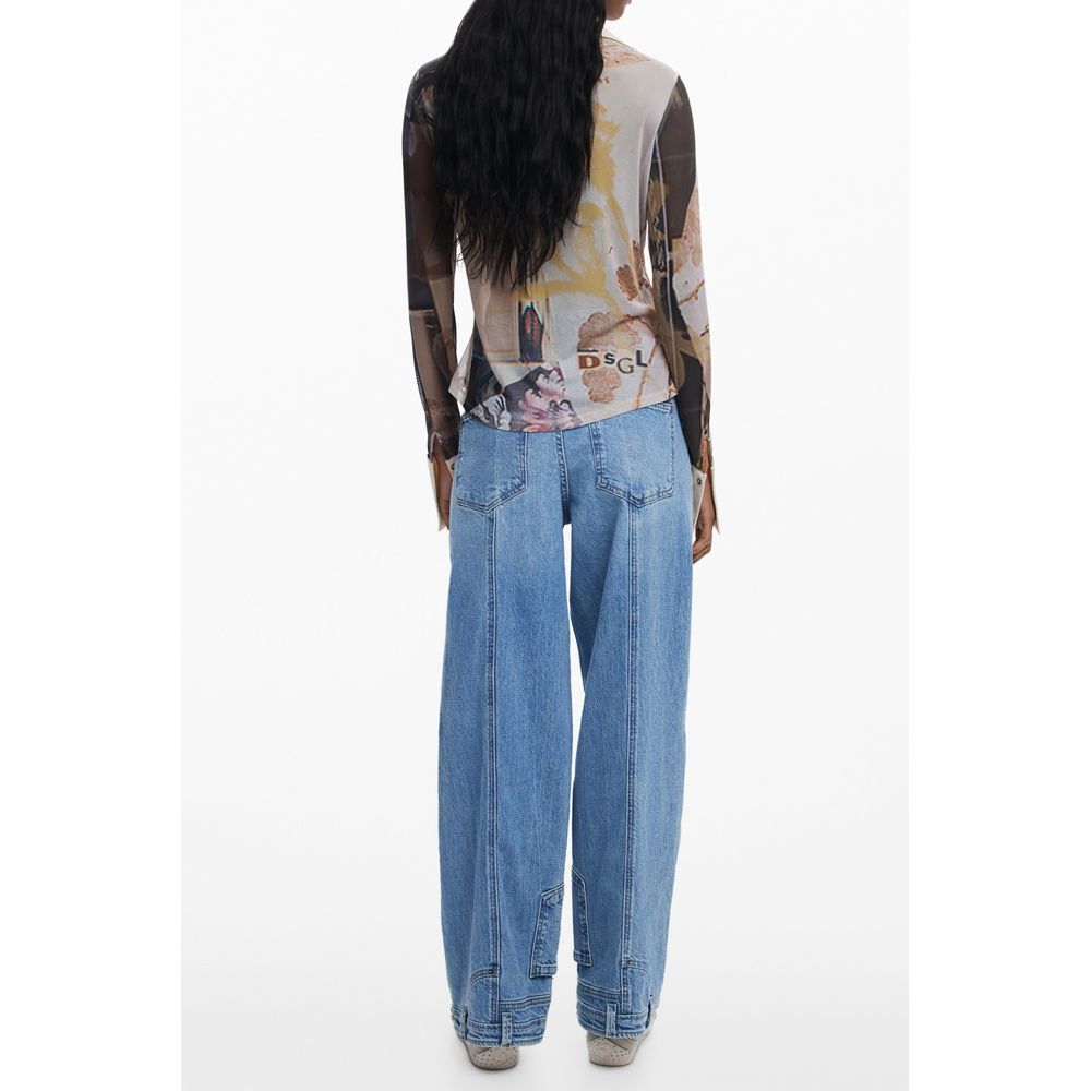 Desigual Beige Polyester Women Shirt | Regal Royce