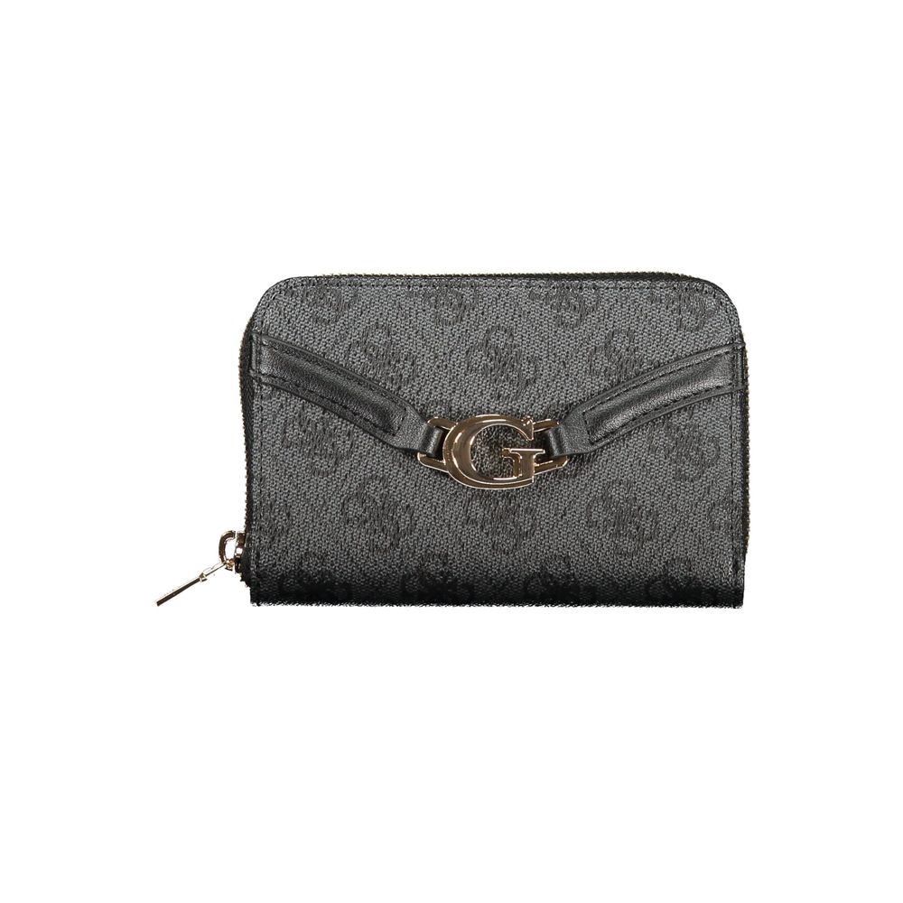 Guess Jeans Black Polyurethane Women's Wallet | Regal Royce