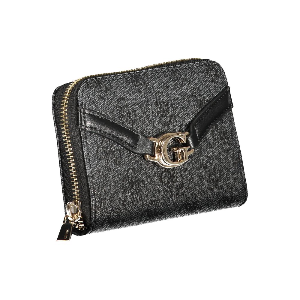 Guess Jeans Black Polyurethane Women's Wallet | Regal Royce