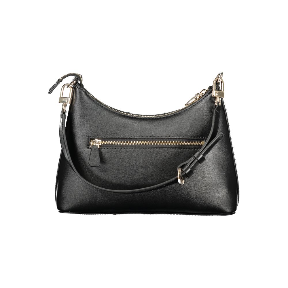 Guess Jeans Black Polyurethane Women Handbag | Regal Royce