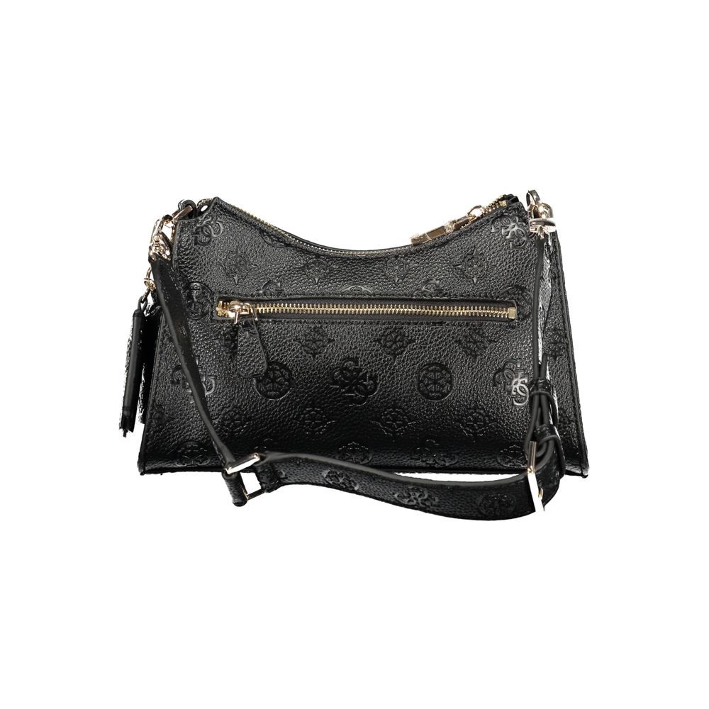 Guess Jeans Black Polyurethane Women Handbag | Regal Royce