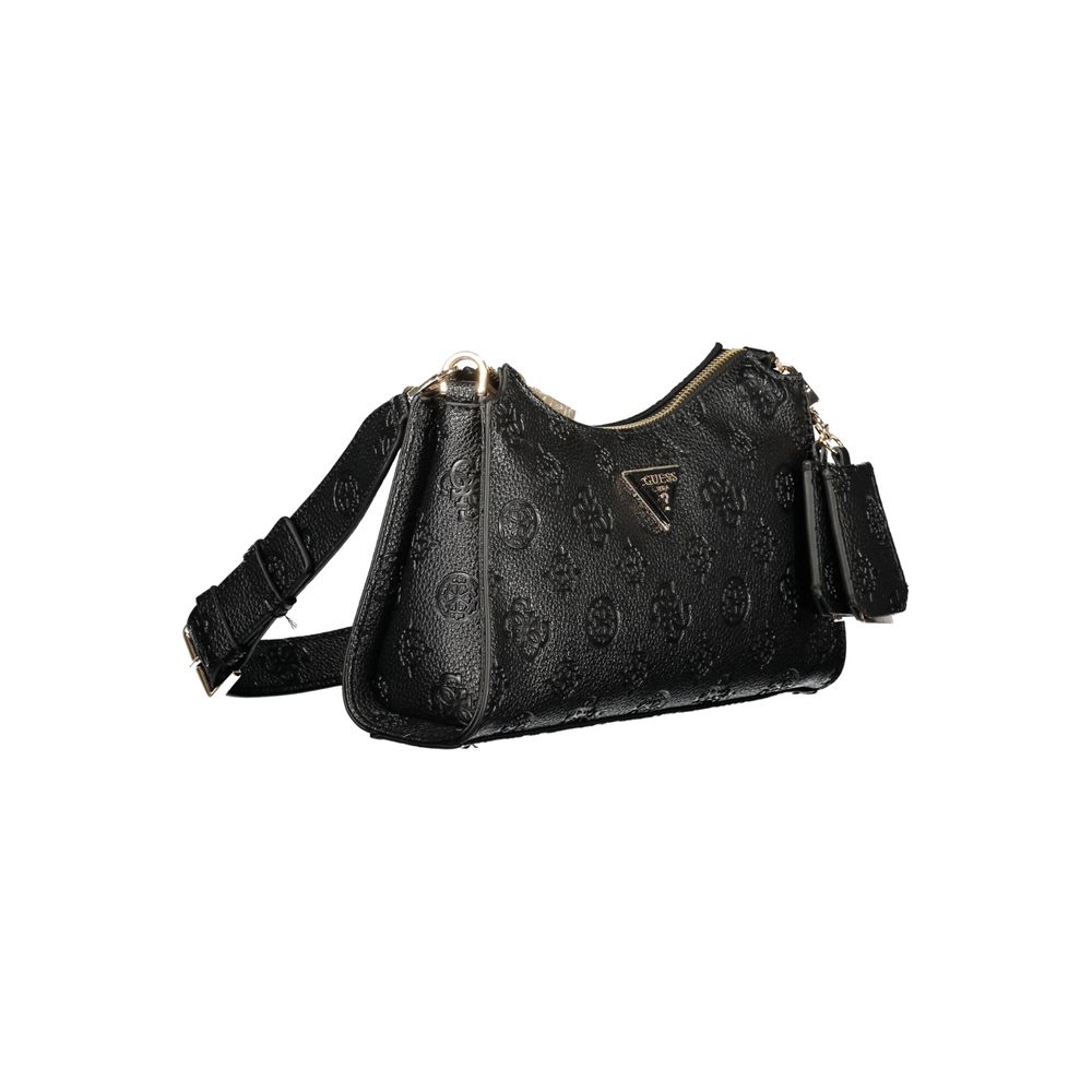 Guess Jeans Black Polyurethane Women Handbag | Regal Royce