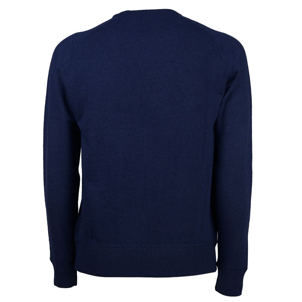 Emilio Romanelli Blue Cashmere Men Sweater