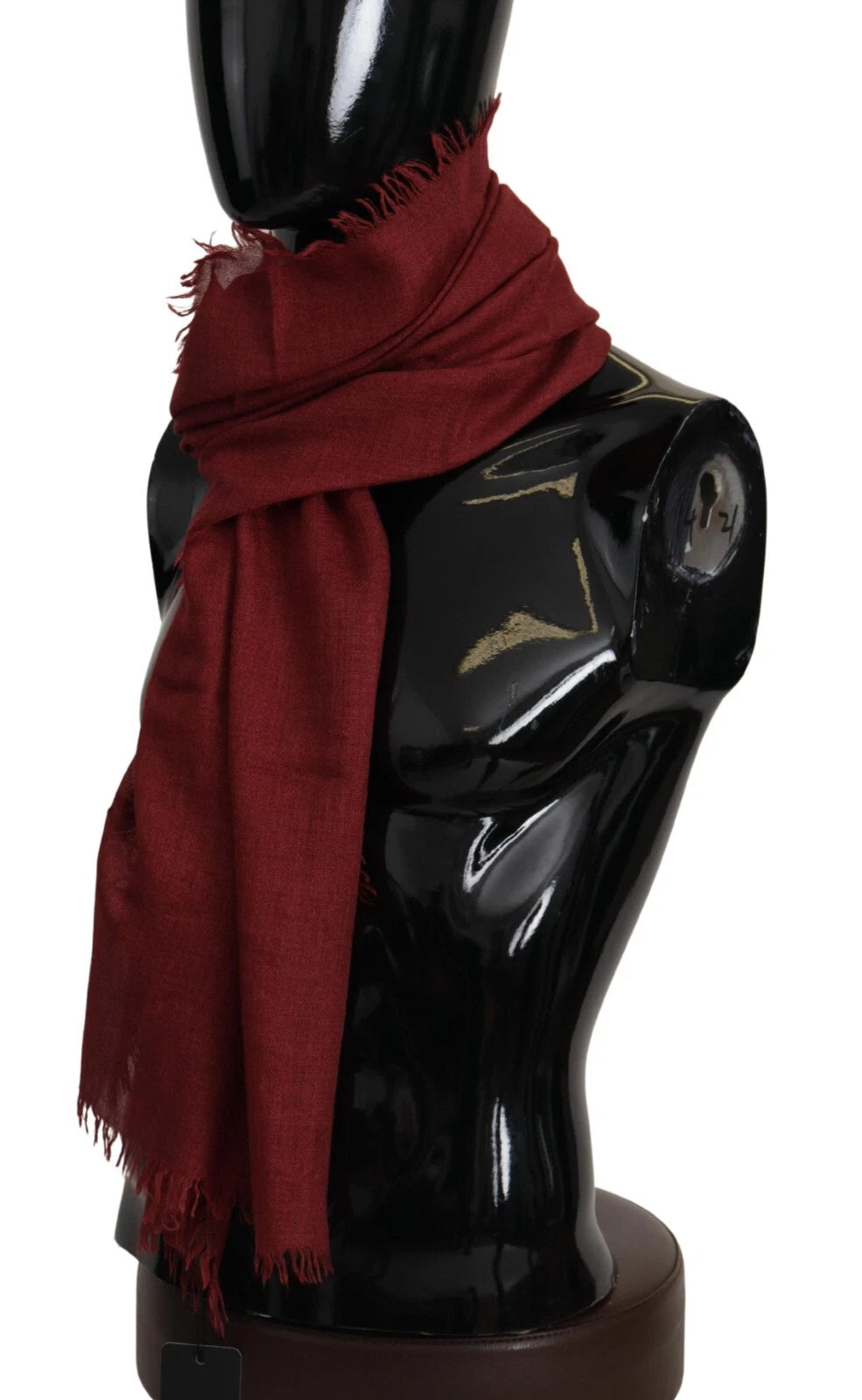 Dolce & Gabbana Red DG Crown Cashmere Silk Shawl Fringe Wrap Scarf | Regal Royce
