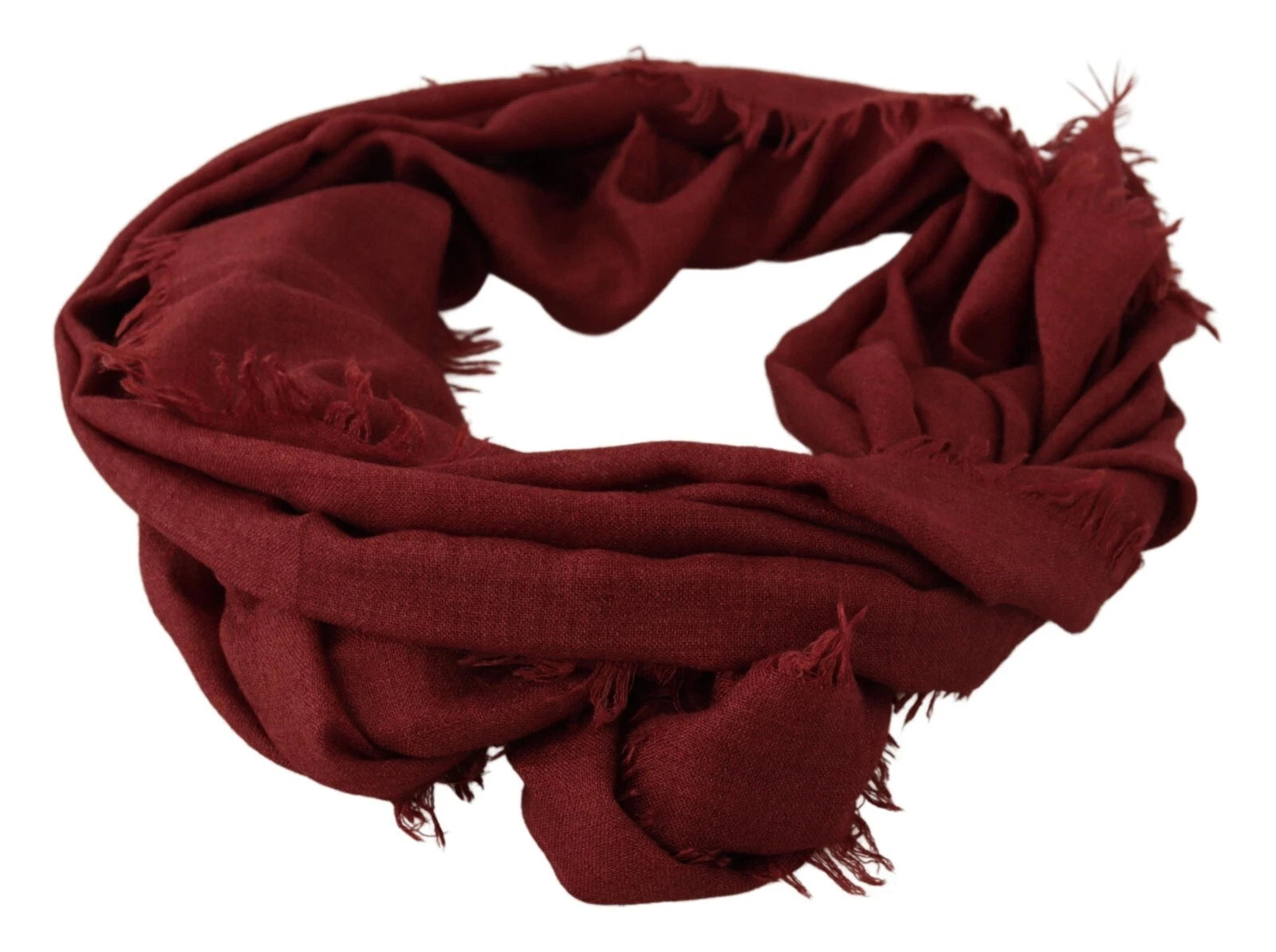 Dolce & Gabbana Red DG Crown Cashmere Silk Shawl Fringe Wrap Scarf | Regal Royce