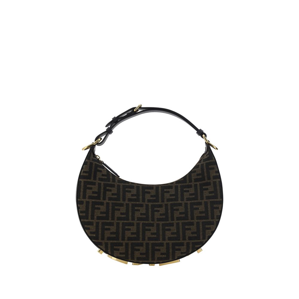 Fendi Brown Fabric Shoulder Bag | Regal Royce