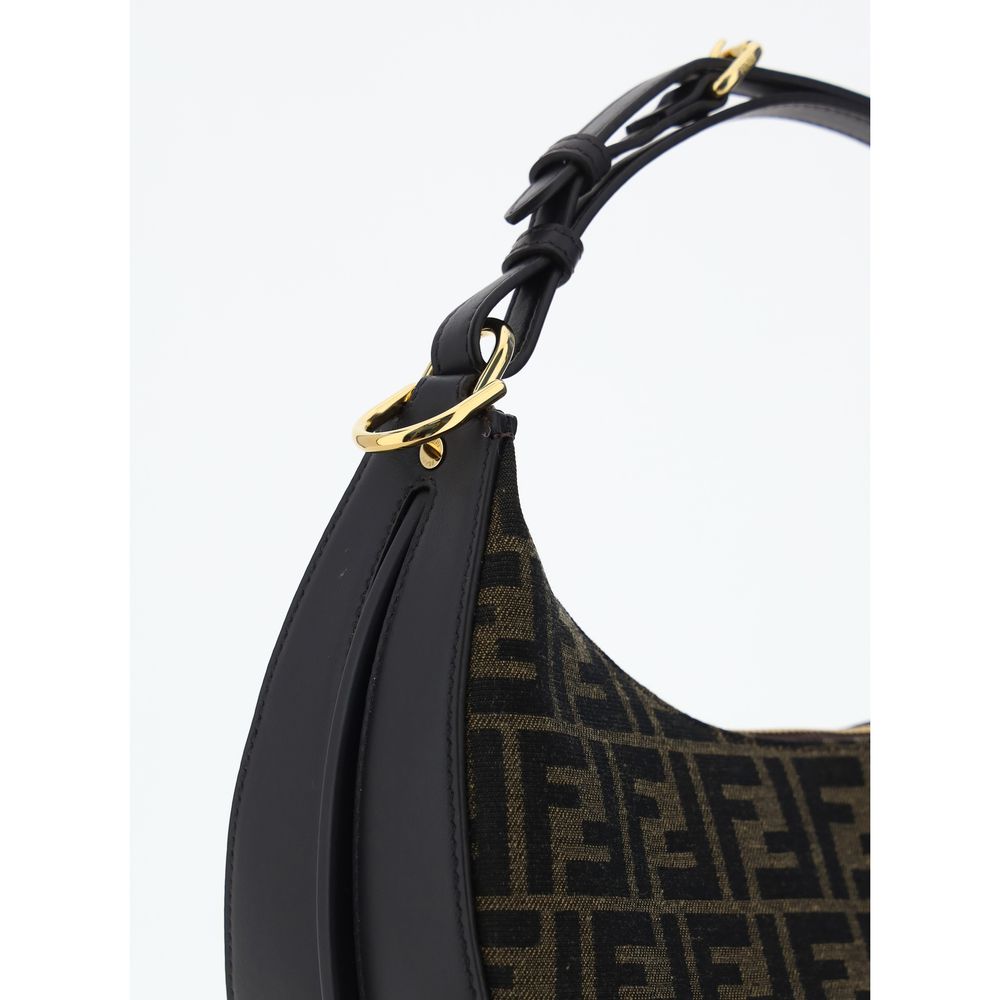 Fendi Brown Fabric Shoulder Bag