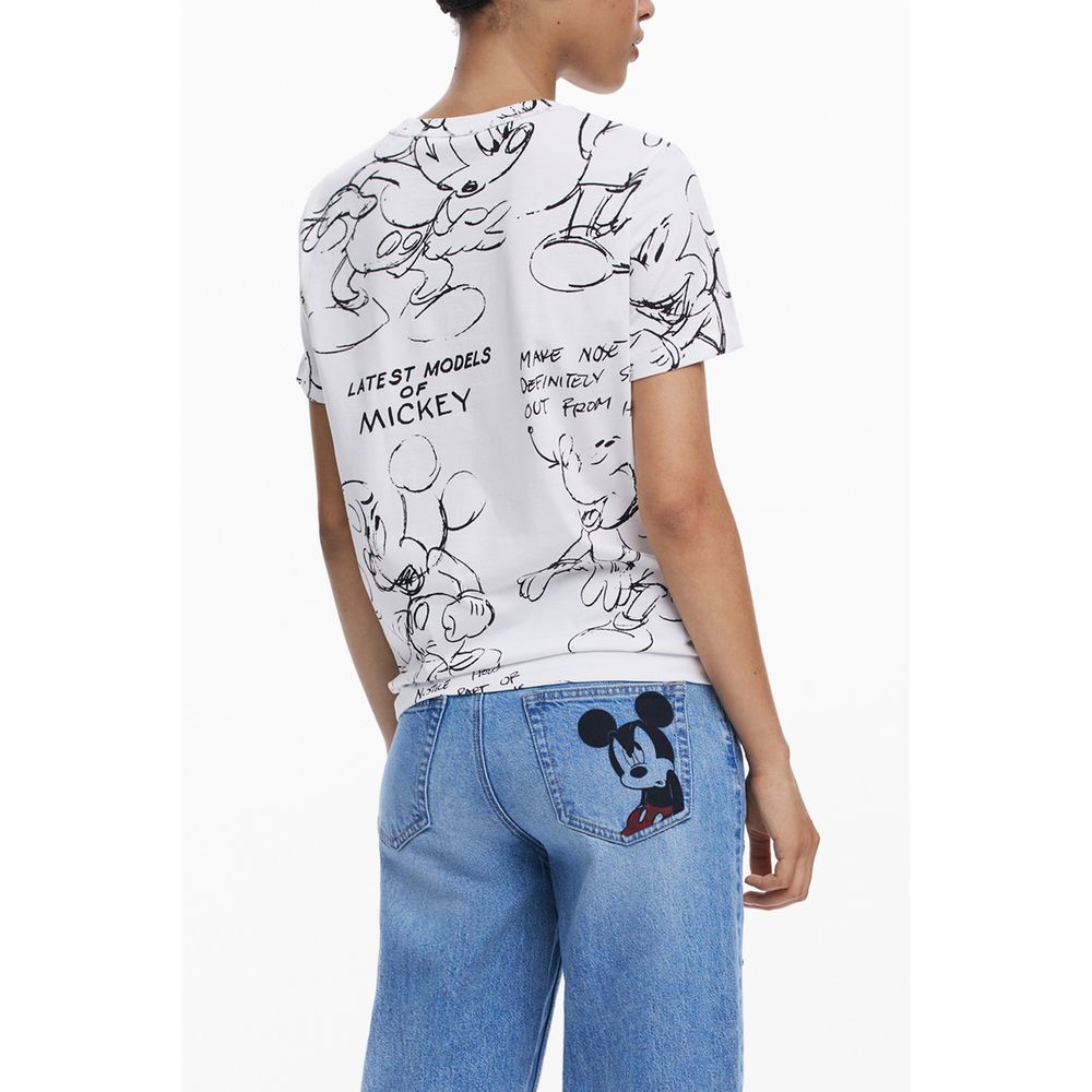 Desigual Bianco Cotton Women T-Shirt | Regal Royce