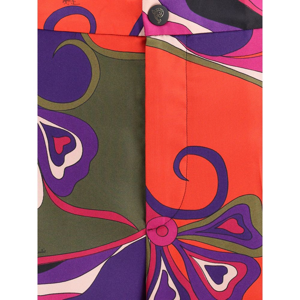 Emilio Pucci Multicolor Silk Casual Pants | Regal Royce
