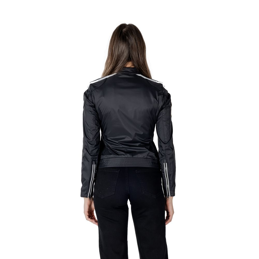 Blauer Black Polyamide Biker Jacket | Regal Royce