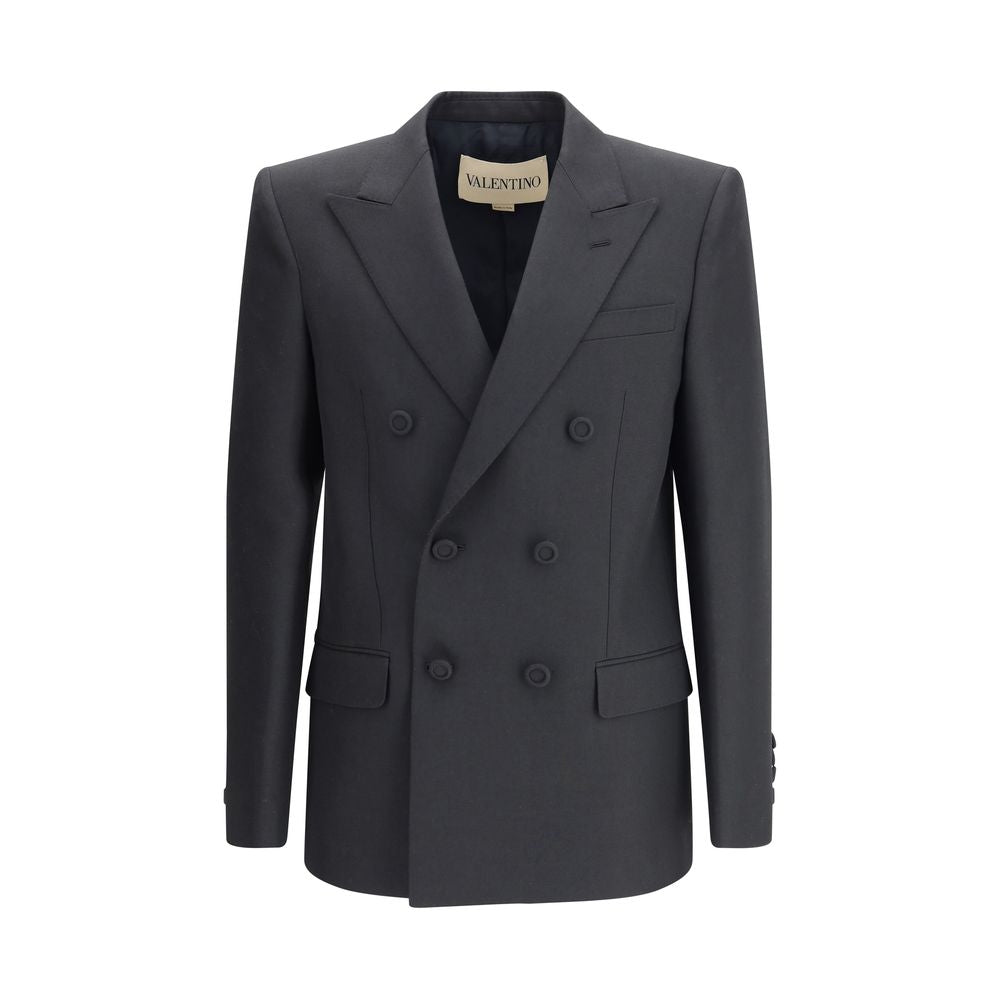 Valentino Black Polyester Coat | Regal Royce
